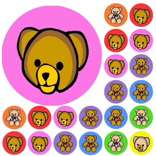 900 colourful teddy bears mini - 900,