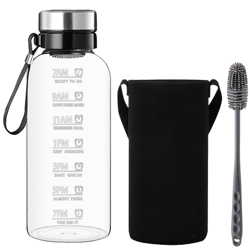Glass water bottle litre - water, 1.5