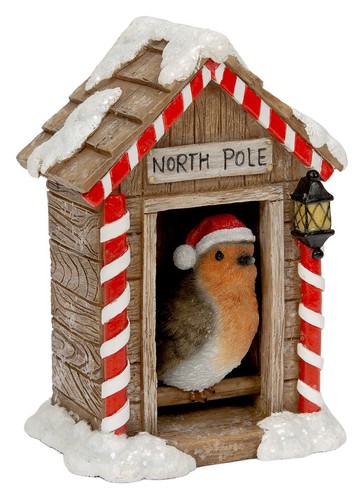 Winter robin sentry box - winter,