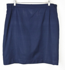 SUITSUPPLY Rosa Skirt Women's EU 54 Wool Lined Patterned Zip Blue Mini