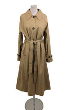 M&S Trench Coat Tan Shower Resistant Belted Pockets Cuff Straps Button New F1