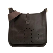 HERMES Evelyne Dark Brown Veau