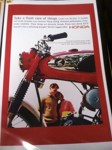 Honda s90 motorcycle - honda, poster