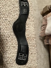 24”  Black Fairfax English Leather Anatomical Dressage Girth