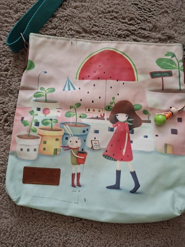 Girl with watermelon umbrella - girl,