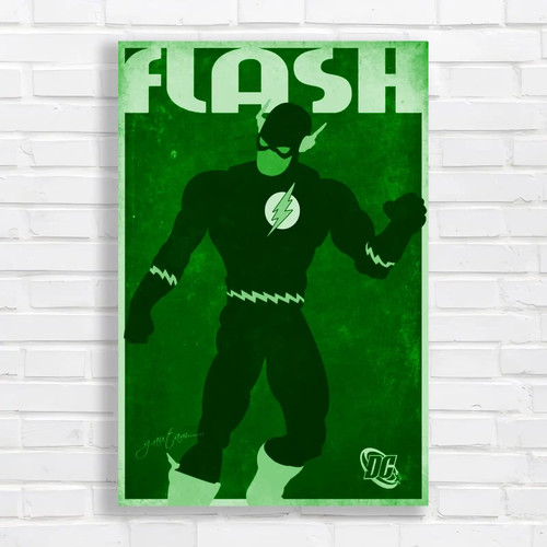 Vintage flash comic - vintage, green