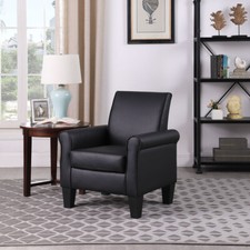 Modern Faux Leather Armchair