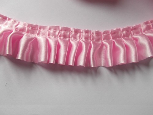 Satin ribbon pleat gathered - satin,