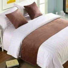 2025 Velvet Bed Runner Scarf Bedding OR Cushion Cover Hotel Home Bedroom Decor 
