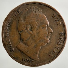 1837 William IV Farthing Coin