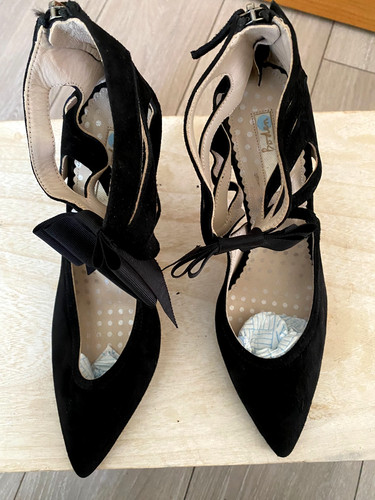Boden black suede stiletto - boden,