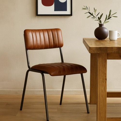 Diner dining chair tan ribbed - chair,