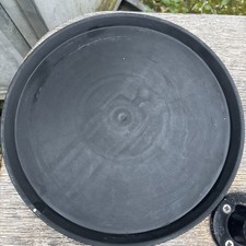 3 X Bar Tray Round Non Slip 14” Inch 36cm Black Serving Waiters Grip Tread Tray