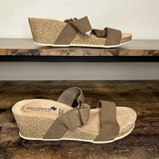 Bio Green Cork Wedge Brown