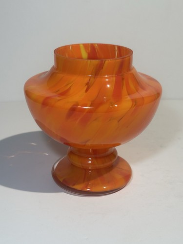 Vintage czech orange spatter - czech,
