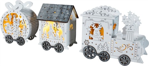 Wooden light christmas - wooden,