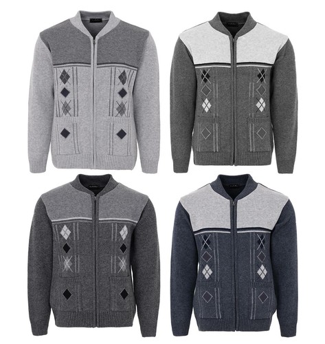Men cardigan neck cable - cardigan,