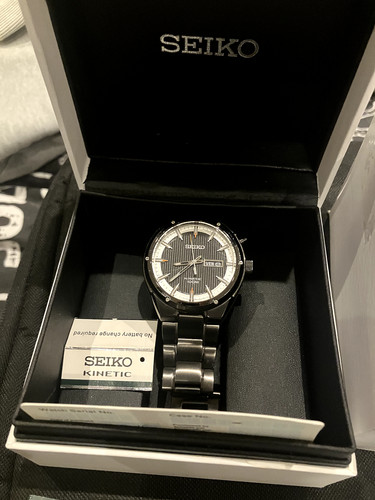 Seiko mens kinetic - watch, 5m83