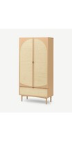 Made.com Emmi Larder Cabinet in Light Caramel & Rattan. RRP £725