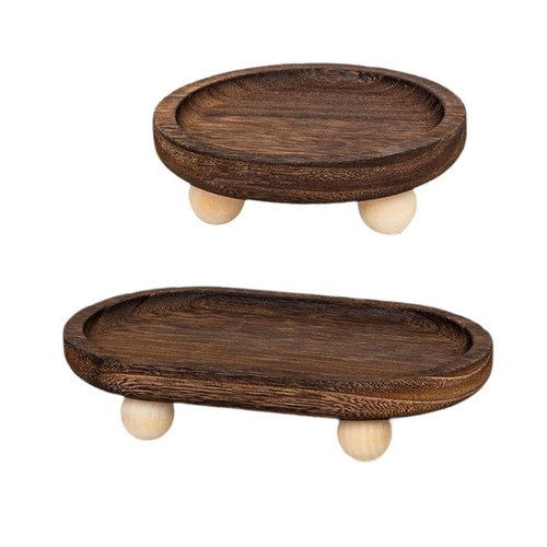 Wooden riser tray pedestal - wooden,