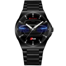 Black wrist watch - black,