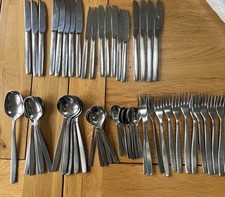 57 Piece Vintage Viners Chelsea Cutlery Set 1960s Stainless Steel
