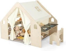 Kids Wooden Playhouse Tent