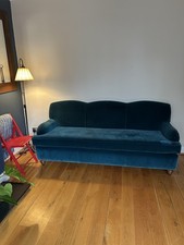 Teal/ Blue Velvet 3 Seater