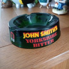 Green Glass Ashtray , rare