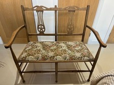 Edwardian Style Hall Seat / Two Seater love seat - Early 20th Century