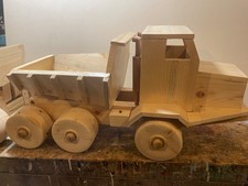 Large wooden truck handmade by 92 year old craftsman 