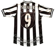 Newcastle Home Shirt 1997 -99 Shearer 9 (good) Adults XS / Youths 164