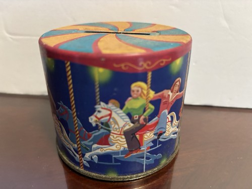 Tin bank merry round - tin,
