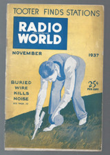 1937 NOV Radio World magazine Outdoor Television Production How 2 Use Wobbulator
