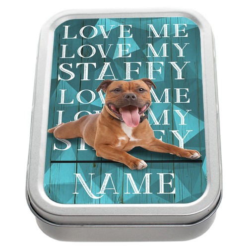 Personalised tobacco tin dog - tobacco,