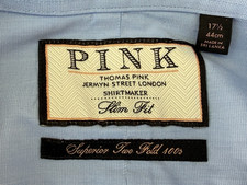 Thomas Pink blue shirt 17.5 44