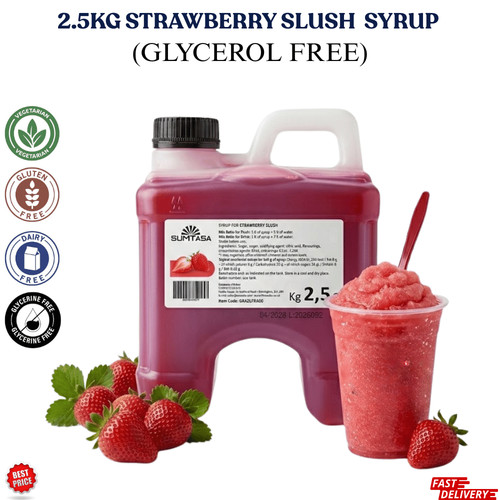 Strawberry slush syrup 5kg - syrup, 2.5kg