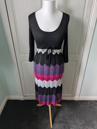 Kaleidoscope chevron knit midi - kaleidoscope,