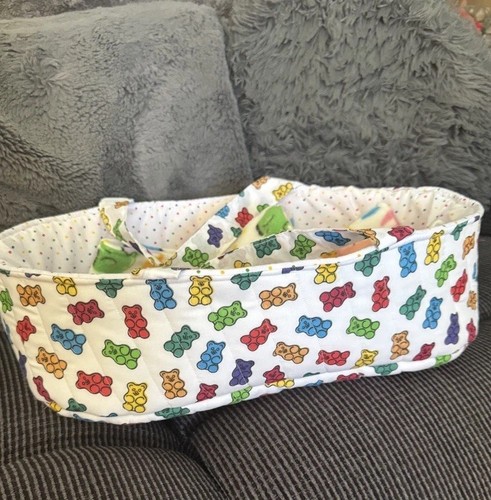 Handmade quilted doll carry