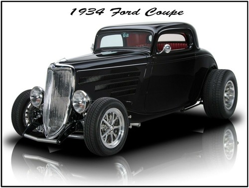 1934 ford coupe hot rod - ford, new