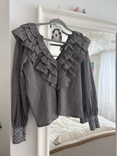 Ganni check seersucker - ganni, frill
