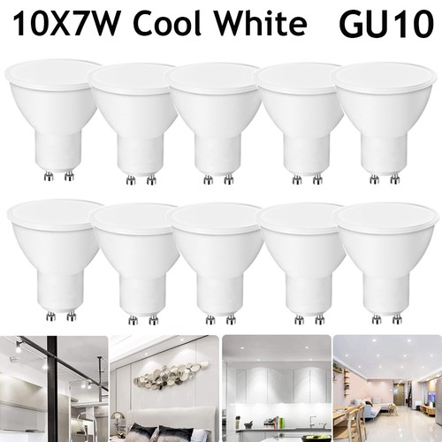 10x gu10 led light bulbs - light, 7w