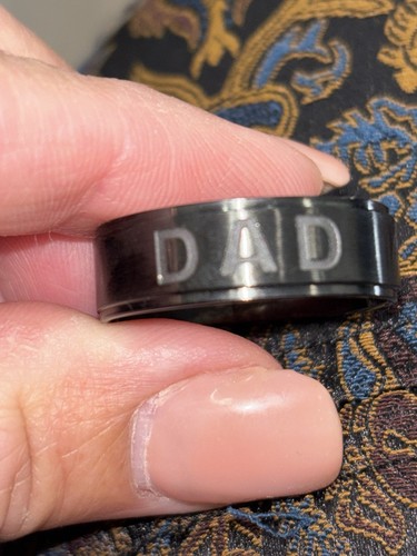Black ring size engraved - black, 13