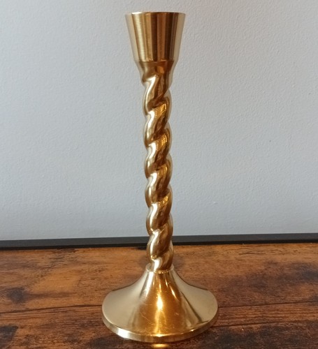 Vintage brass candlestick - brass,
