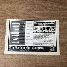 GUNS142 MAGAZINE ADVERT 6X9 WILKINSON SWORD HUNTING KNIVES