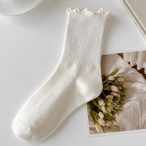 Ruffle women socks cotton - women,