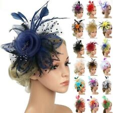 Feather Hair Fascinator Alice Headband Clip Ladies Wedding Royal Ascot Races