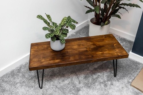 Coffee table rustic hairpin - table, /