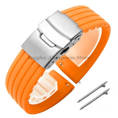 Silicone rubber watch strap - rubber,