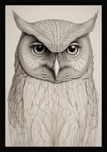 Moody owl framed wall - moody,